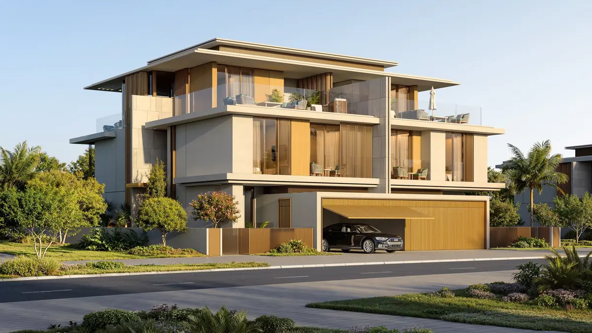 An attached Plus villa on a corner plot