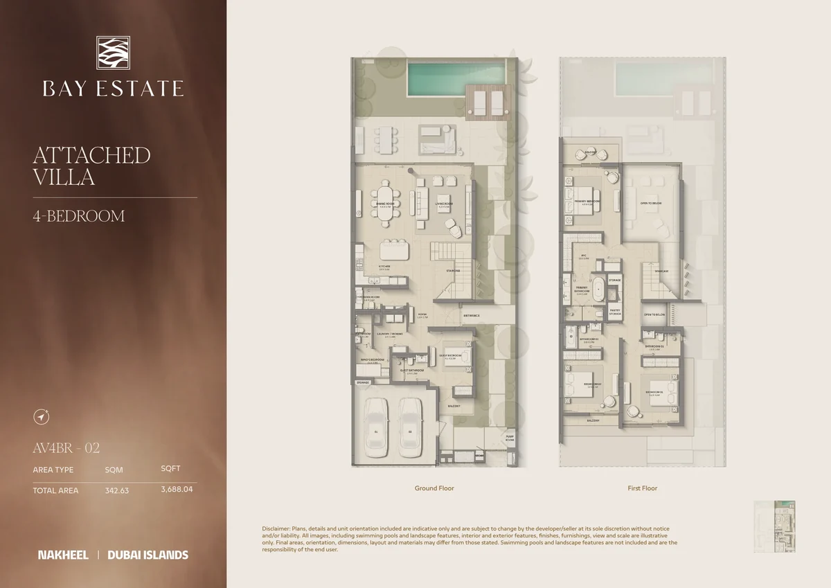 AV4BR-02 Attached villa floor plan