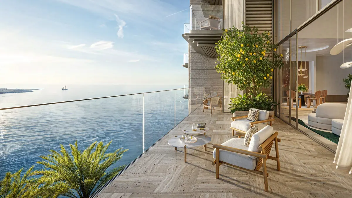 Duplex terrace overlooking the Arabian Gulf
