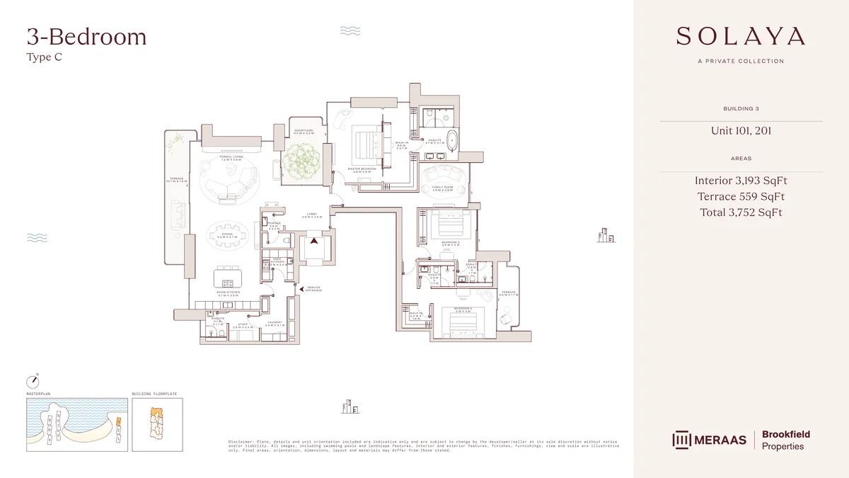 Solaya 3 bedroom Type C floor plan