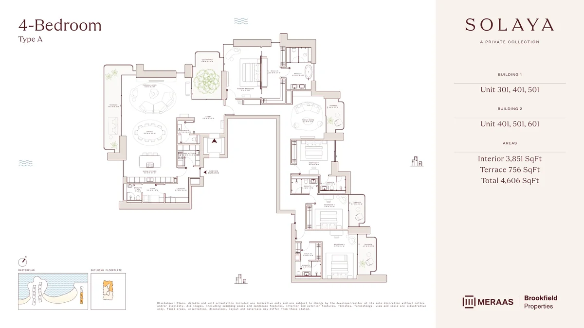 Solaya 4 bedroom Type A floor plan