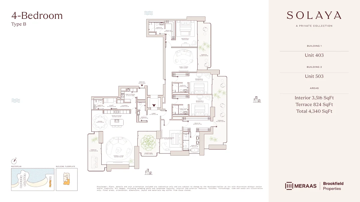 Solaya 4 bedroom Type B floor plan