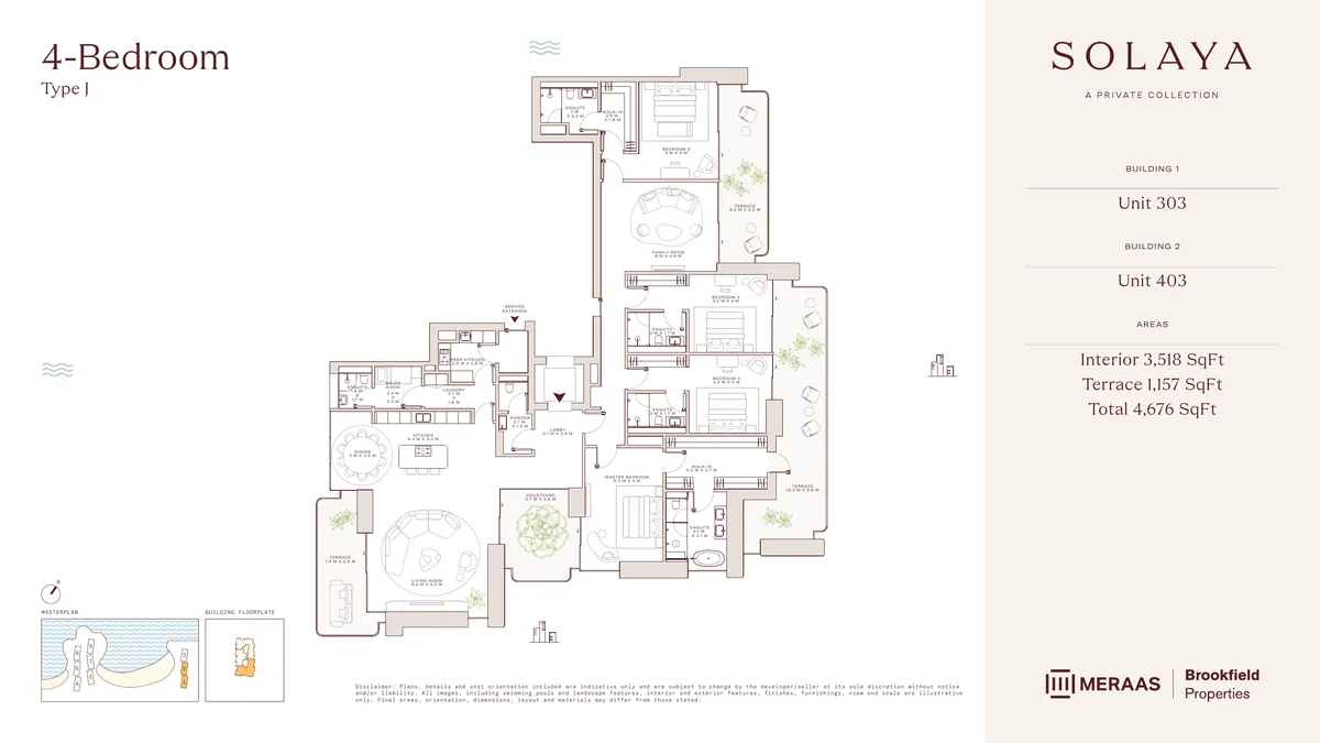 Solaya 4 bedroom Type J floor plan