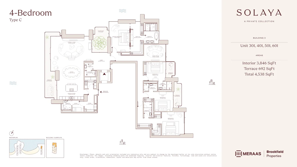 Solaya 4 bedroom Type C floor plan