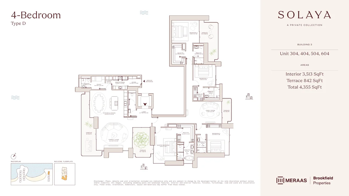Solaya 4 bedroom Type D floor plan