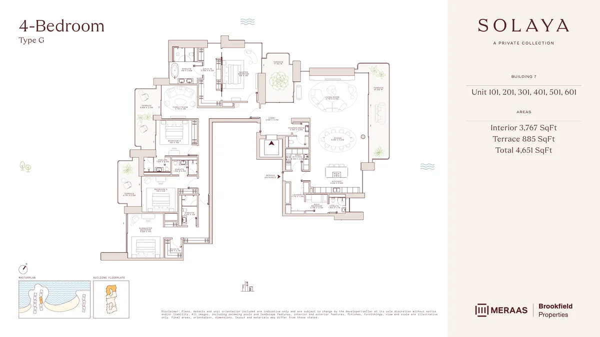 Solaya 4 bedroom Type G floor plan