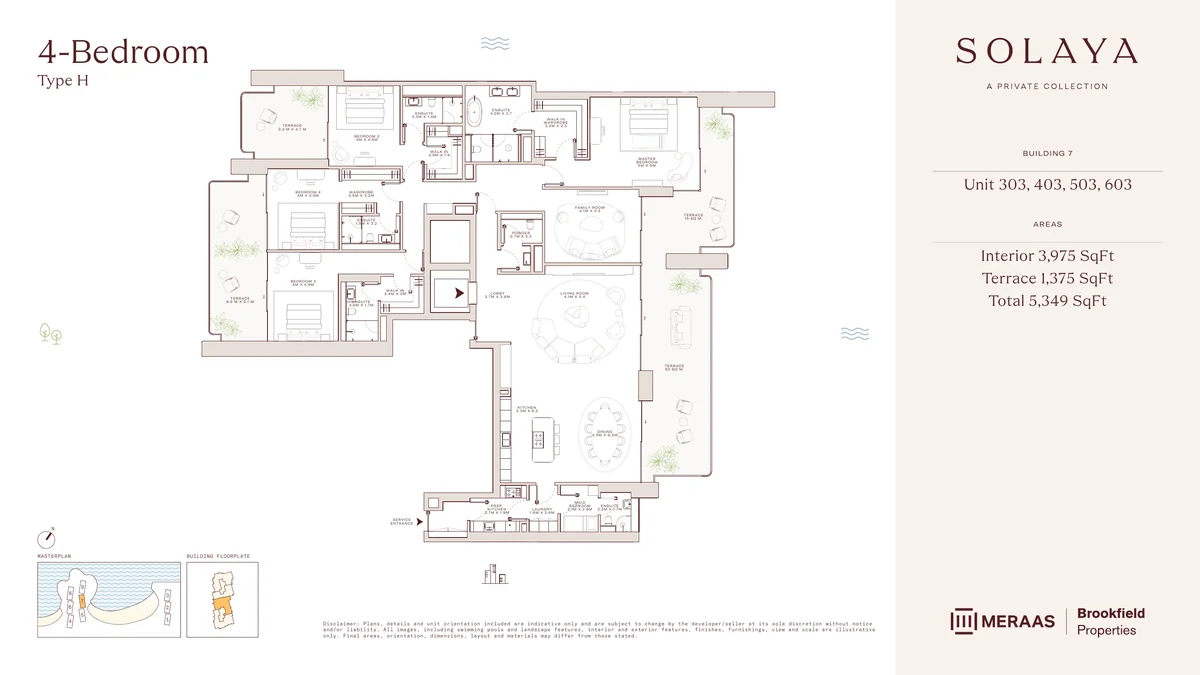 Solaya 4 bedroom Type H floor plan