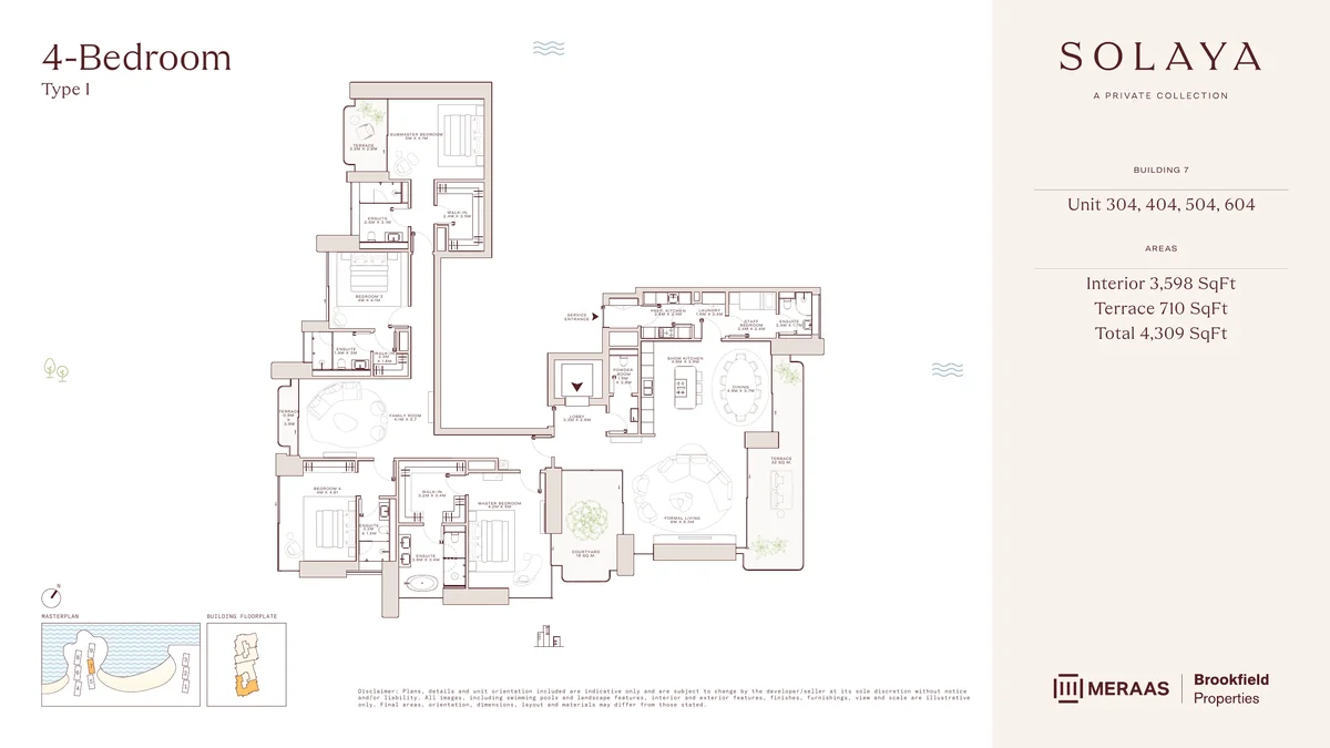 Solaya 4 bedroom Type I floor plan