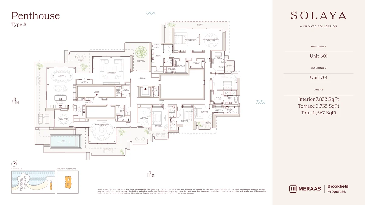 Solaya penthouse Type A floor plan