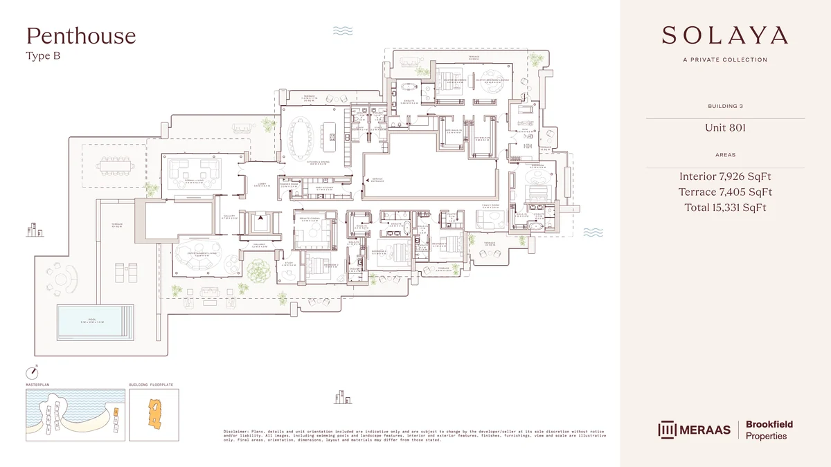Solaya penthouse Type B floor plan