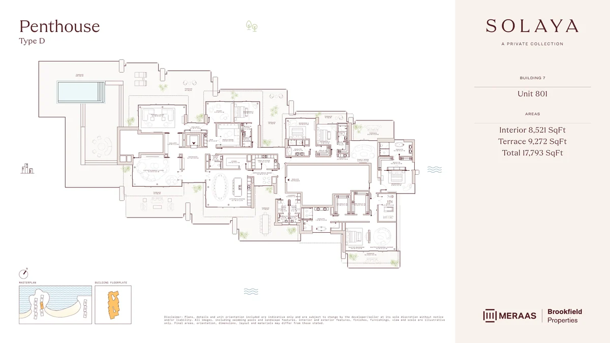 Solaya penthouse Type D floor plan